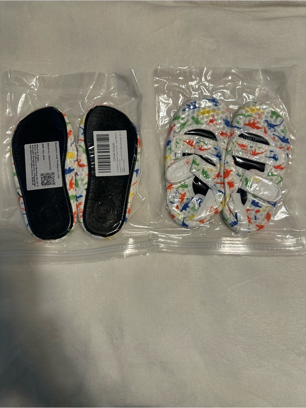 Colorful Dinosaur Print Baby Sandals